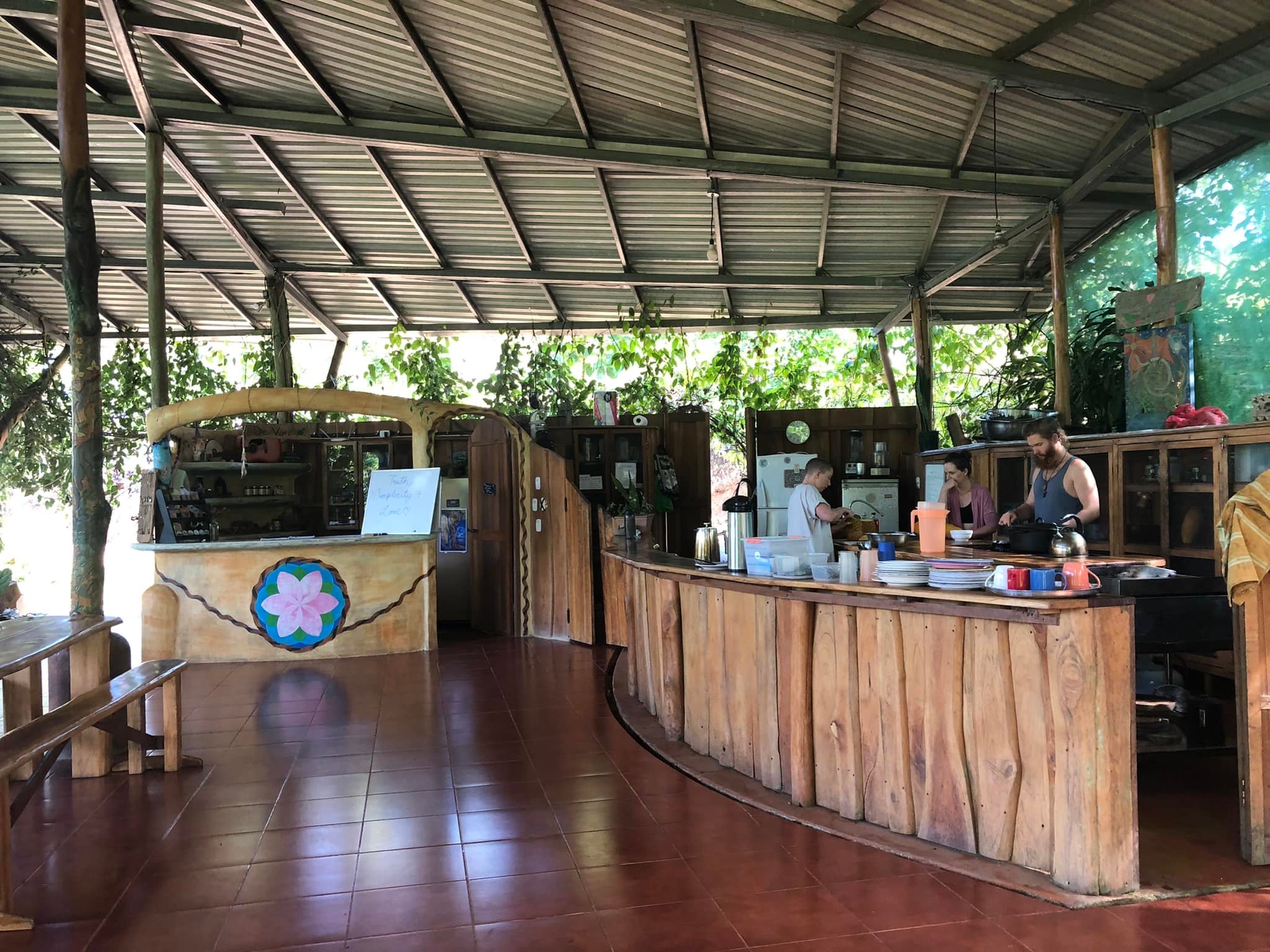 Serving Counter in Florestral Retreat Center's Kitchen