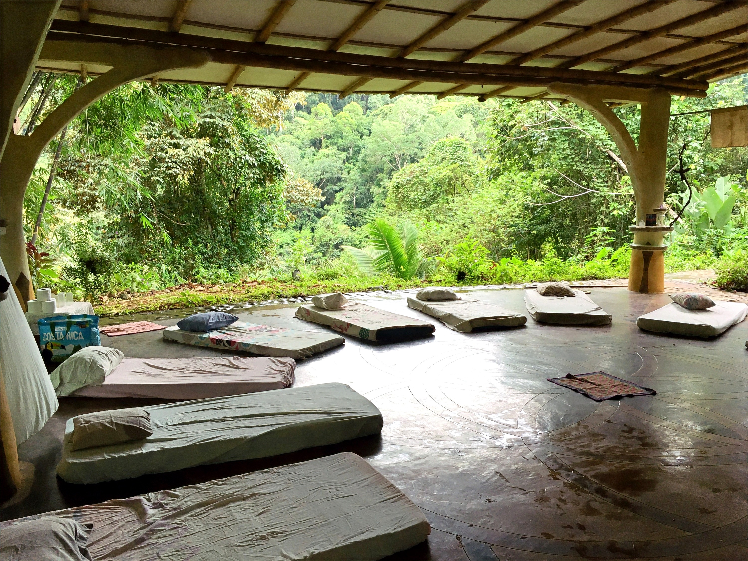 Yoga Students Practicing Outdoors at Florestral Retreat